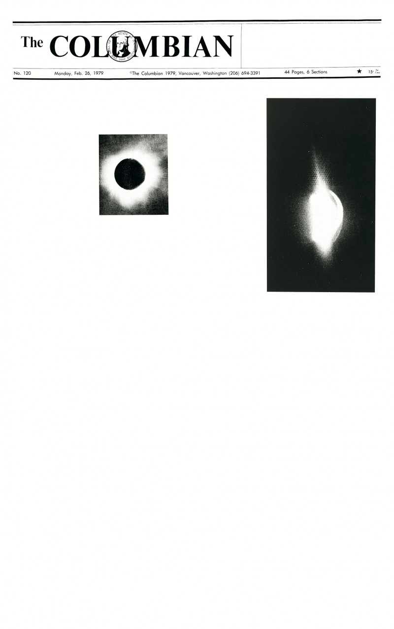 Arc of Total Eclipse, February 26, 1979 (Detail)