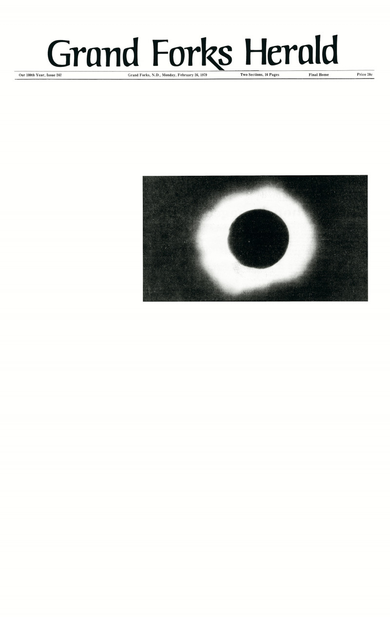 Arc of Total Eclipse, February 26, 1979 (Detail)