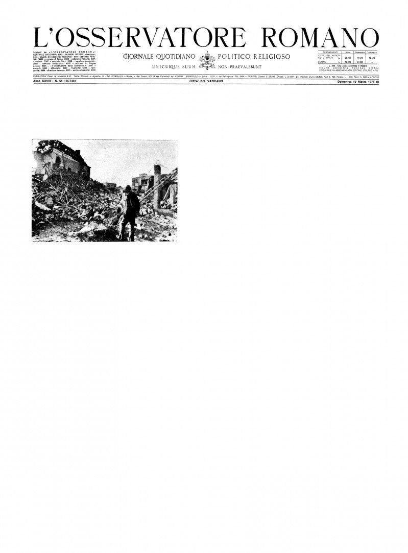 Osservatore Romano, March 17 - May 10, 1978 (Detail)