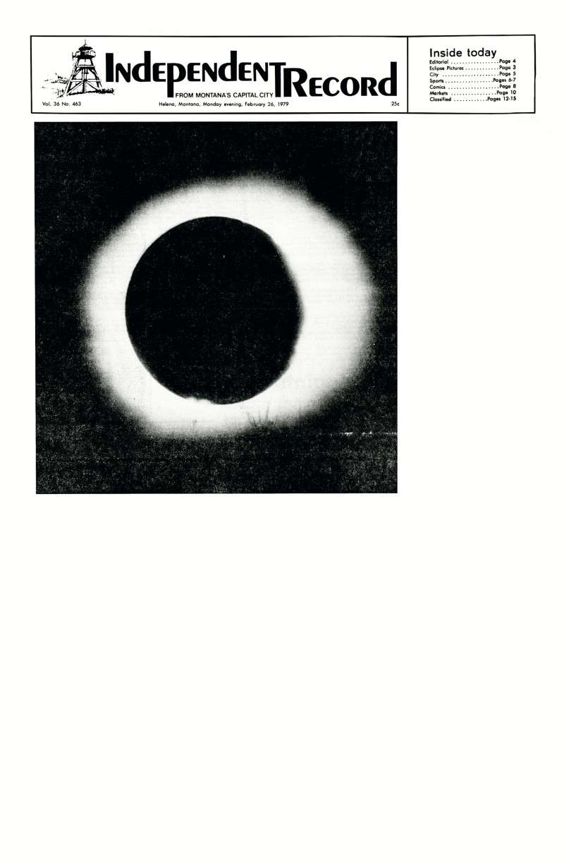 Arc of Total Eclipse, February 26, 1979 (Detail)
