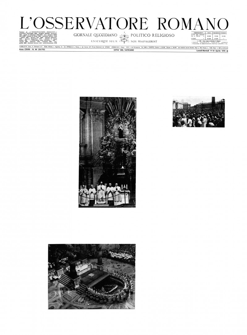 Osservatore Romano, March 17 - May 10, 1978 (Detail)